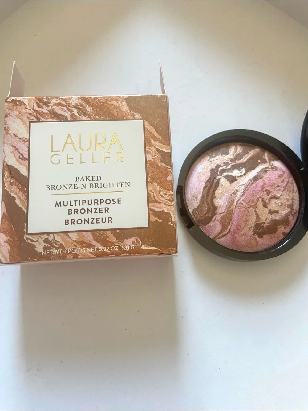 Laura Geller Baked Bronze-N-Brighten Bronzer – Pink & Bronze Marble